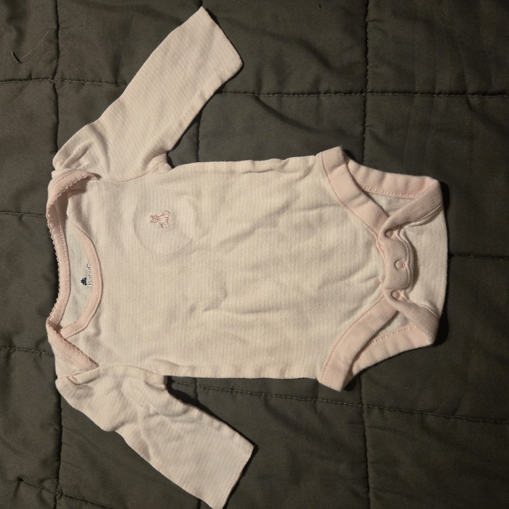 Pink Long Sleeve Baby Onesie